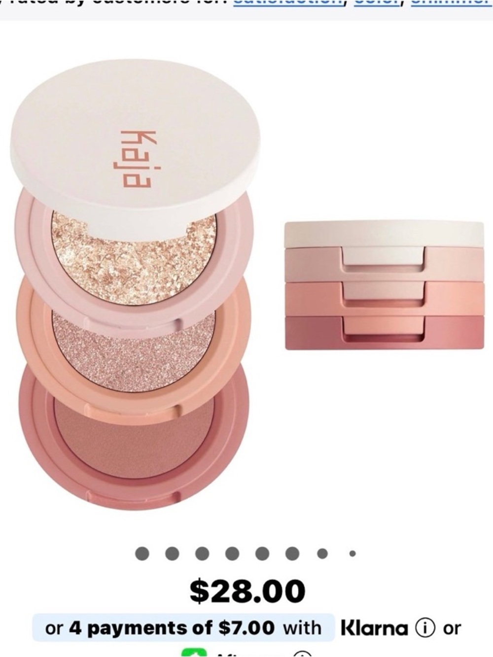 Kaja Peach Trio Eyeshadow Stack — Soft Peach & Rose Shades